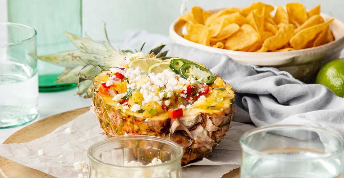 Pineapple Salsa with Queso Fresco Rizo Brothers California Creamery