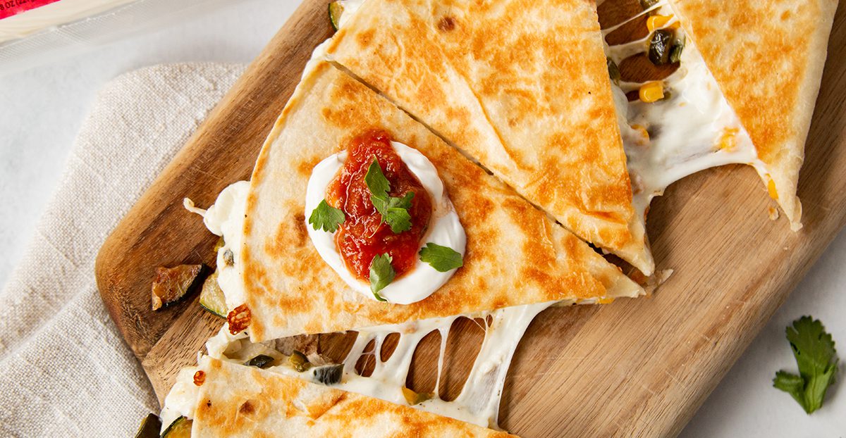 Corn, Zucchini & Chile Cheese Quesadillas – Rizo Brothers California ...